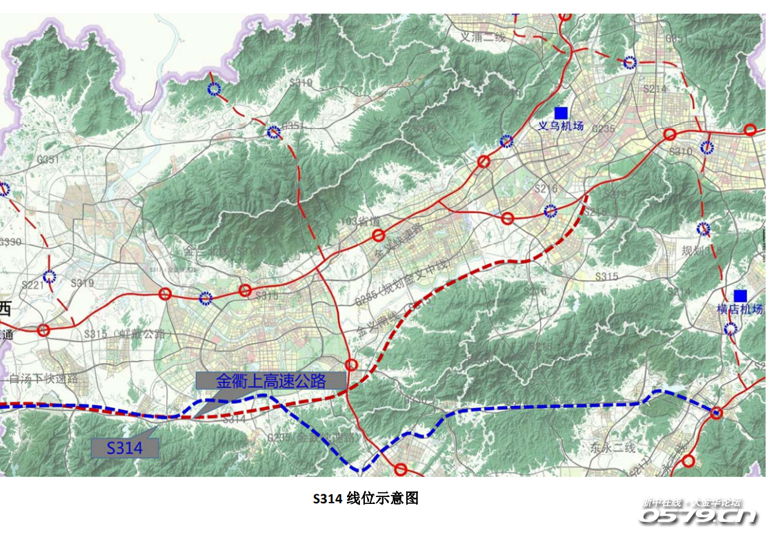 金华3环线 金华绕城高速公路 金华330外迁