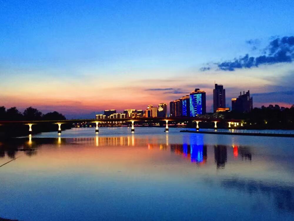 金华夜景-----古子城,燕尾洲.