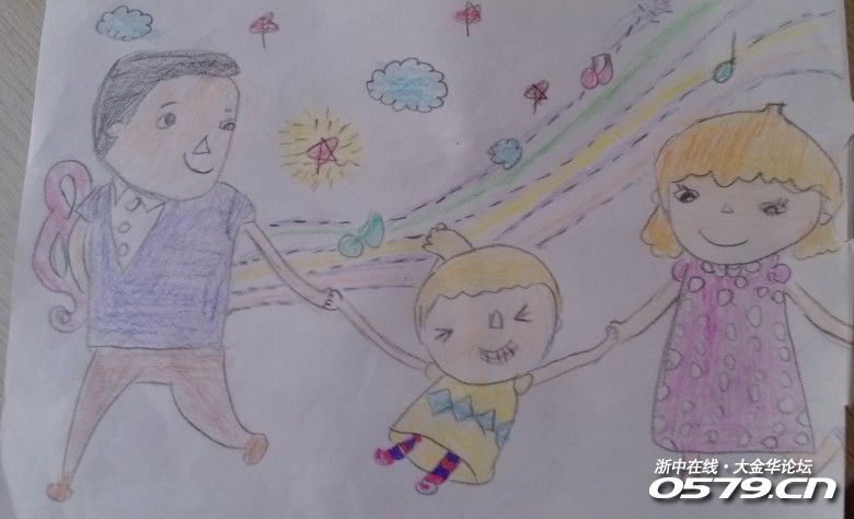 温馨的一家三口!