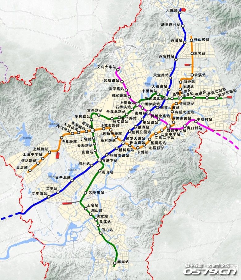 义乌未来境内规划轨道交通四条|大话楼市 大金华论坛 bbs.0579.cn