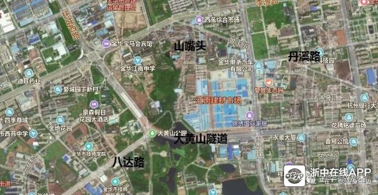 山嘴头未来社区规划图,丹溪路与八达滤眄道