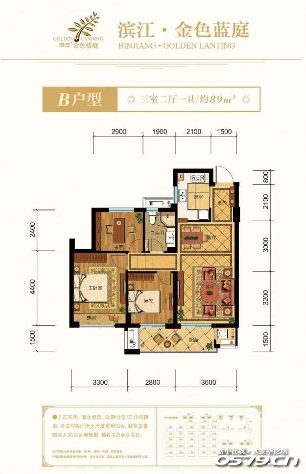 滨江金色蓝庭的户型