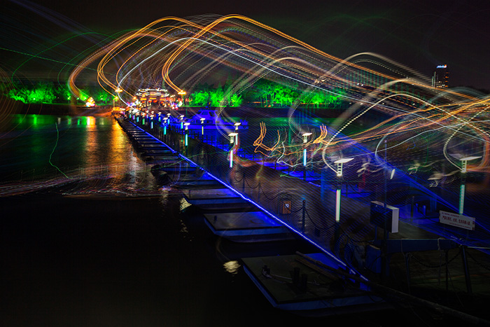 兰溪中洲公园夜景