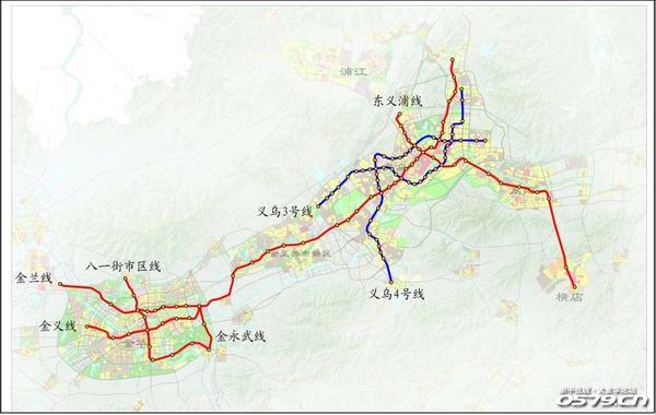 金华市区轨道线规划,咋看的有些别纽