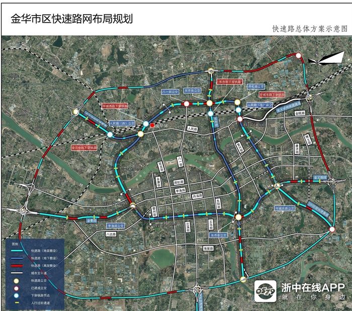 金华绕城高速规划图图片