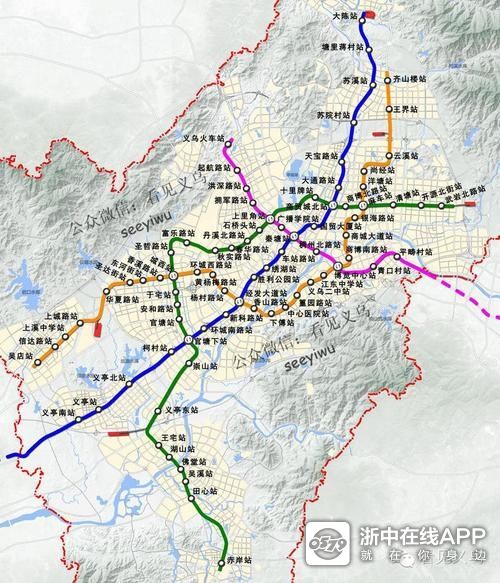 义乌市区道路交通图图片