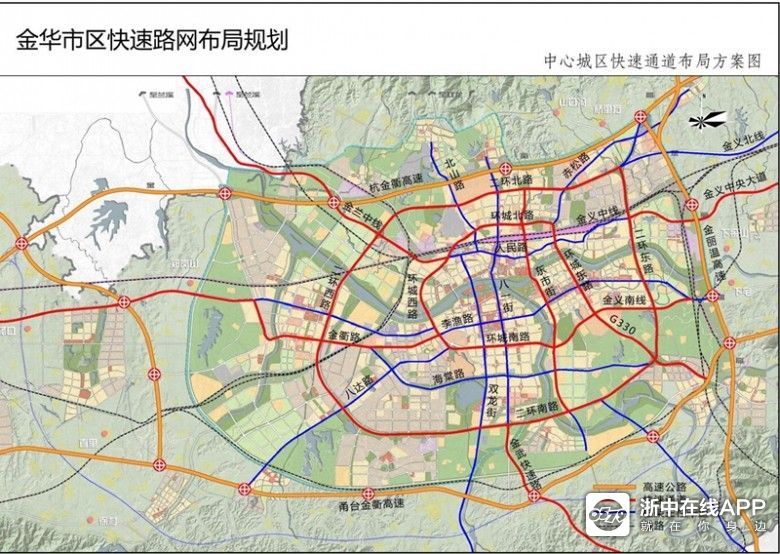 金华市区三环线路图图片