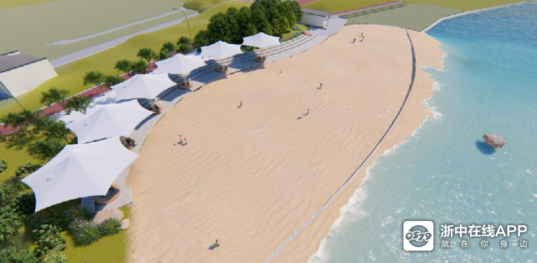 感觉在海边度假湖海塘公园沙滩改造升级