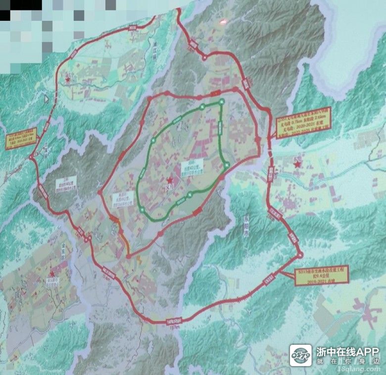 金华绕城高速规划图图片